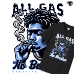 All Gas, No Brakes “UNC Blue” Unisex T-shirt