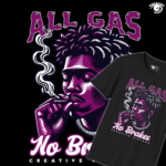 All Gas, No Brakes "Purple" Unisex T-shirt
