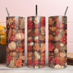 Thanksgiving Is Here Tumbler with Straw, 20oz