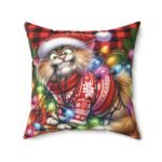 Christmas Cat Throw Pillow