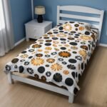 Abstract Circles Velveteen Plush Blanket