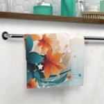 Flowers and Butterflies Face Towel
