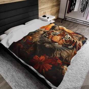 tiger plush blanket