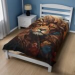 Psychedelic Lion Velveteen Plush Blanket