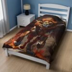 Mighty Lion Velveteen Plush Blanket
