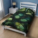 Green Butterflies Velveteen Plush Blanket