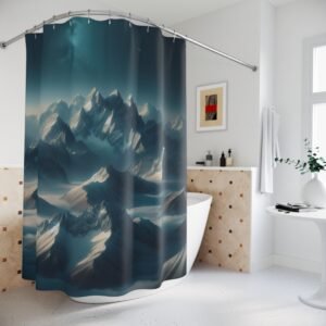 Mountain Snow Tops Shower Curtain
