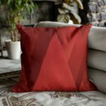 Triangle Red Pattern Throw Pillows