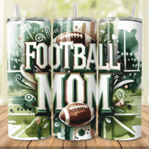 Football Mom Tumbler with Straw, 20oz